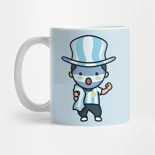 Cute Argentine Soccer Fan by SLAG_Creative